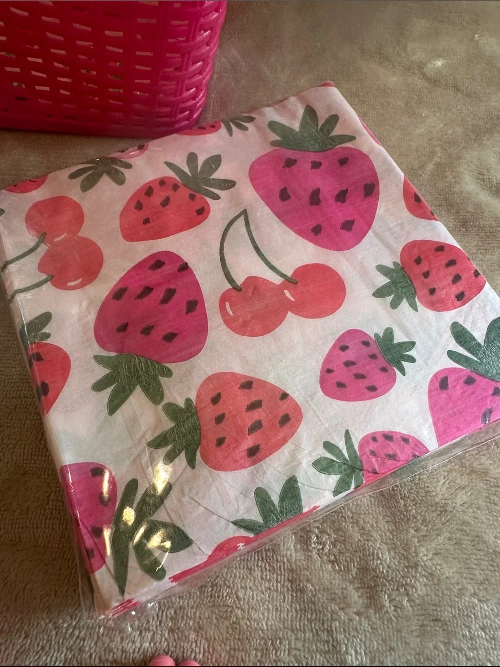 Berry Sweet Summer Picnic Set - Pink Strawberry Party Tableware